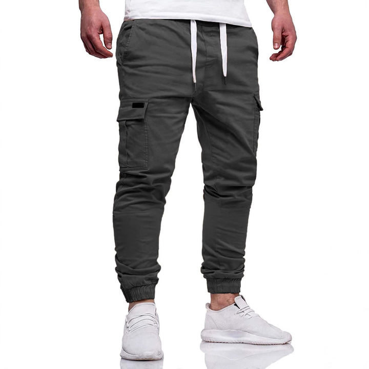 Herren Cargo-Jogginghose mit elastischem Bund und mehreren Taschen Aliams