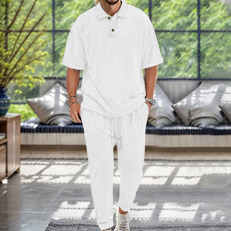 Herren bequemes Freizeitanzug-Set mit modernem Schnitt und elastischem Bund Aliams