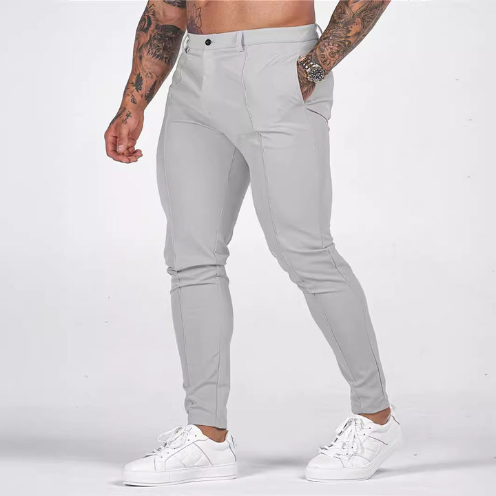 Herren Fitness-Hose mit seitlichen Reißverschlüssen und elastischem Bund Aliams