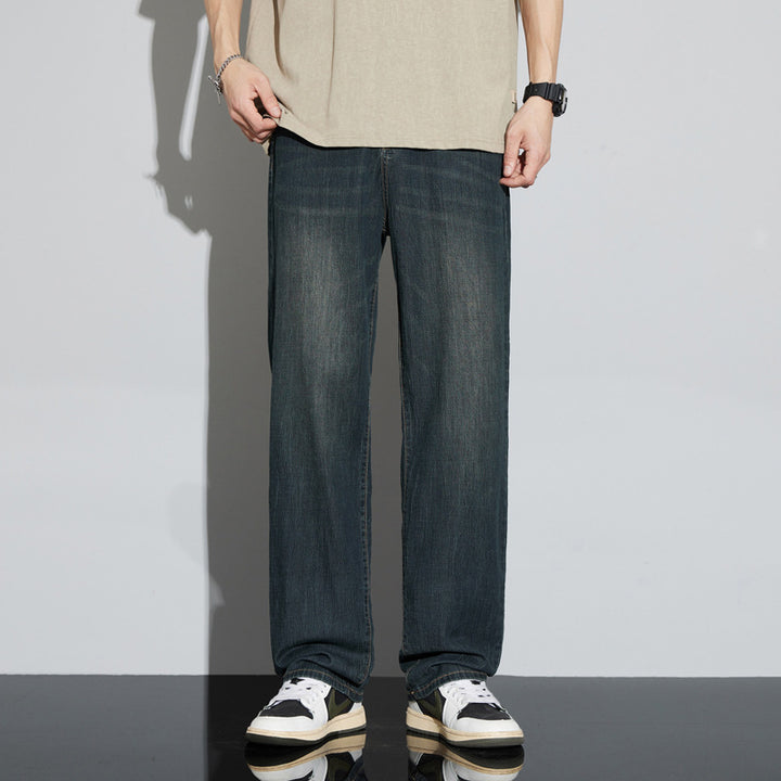 Herren lässige weite Jeanshose im modernen Schnitt Aliams
