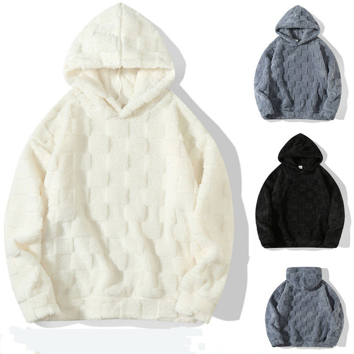 Herren gemütlicher Fleece-Hoodie mit strukturierter Oberfläche Aliams