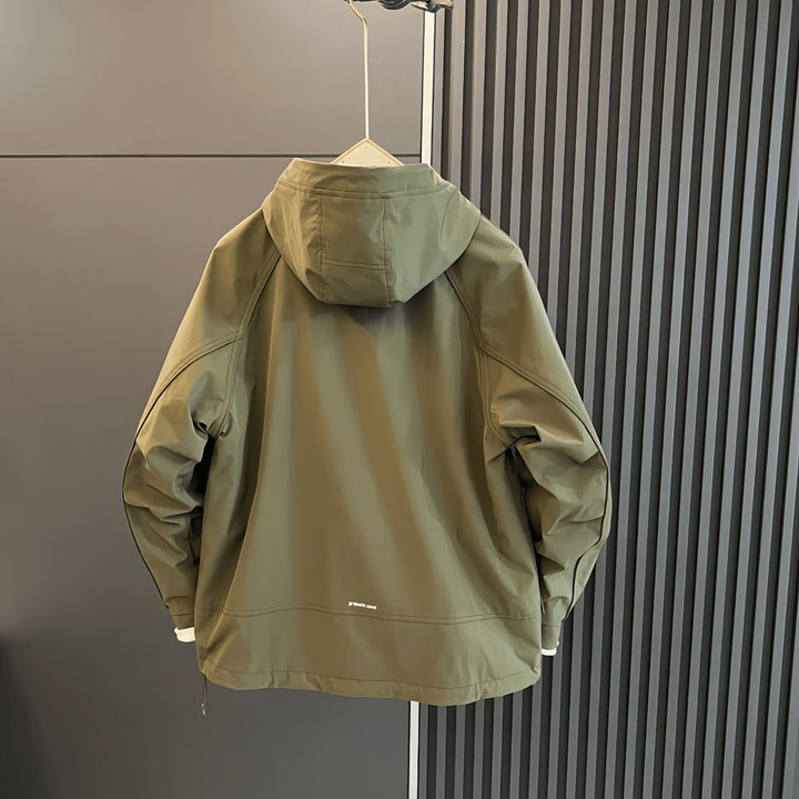 Herren technische Wetterjacke mit verstellbarer Kapuze Aliams