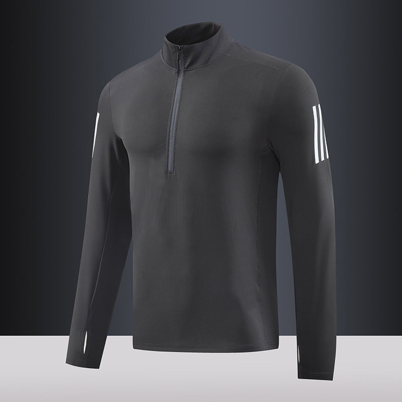 Herren Funktions-Thermo-Langarmshirt mit kurzem Reißverschluss Aliams
