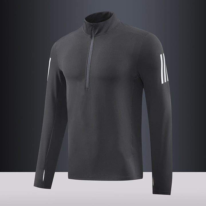 Herren Funktions-Thermo-Langarmshirt mit kurzem Reißverschluss Aliams