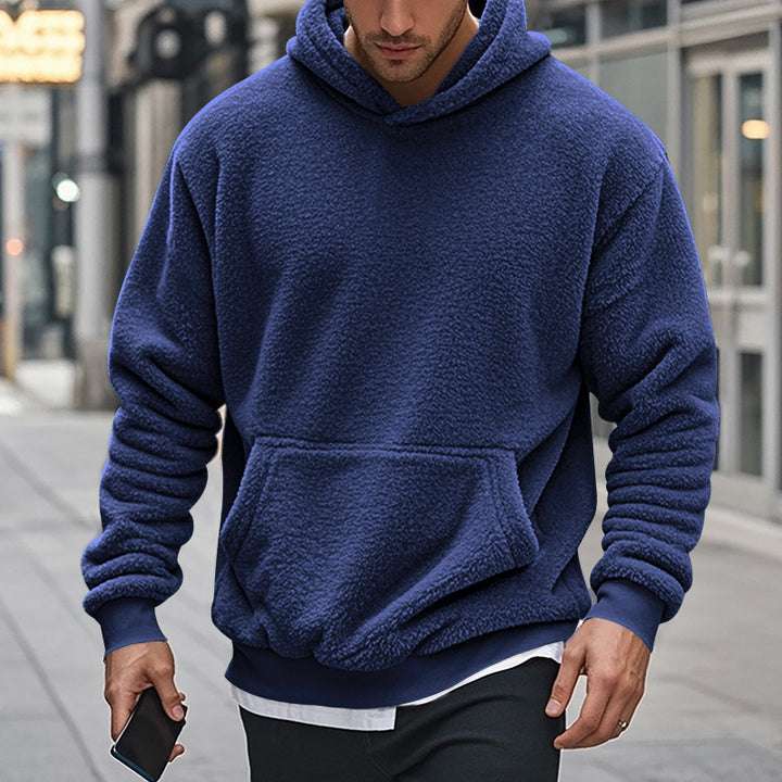 Herren Fleece-Hoodie mit einzigartiger Struktur Aliams