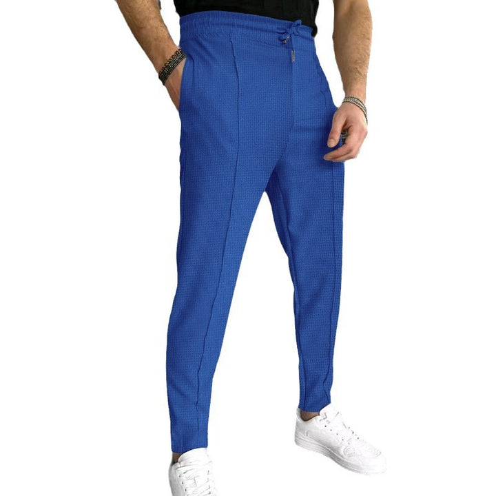 Herren Sportliche Chino-Hosen mit elastischem Bund und seitlichen Taschen Aliams