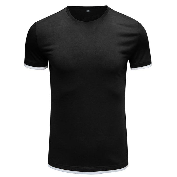 Herren Basic T-Shirt mit kontrastierenden Ärmeln Aliams