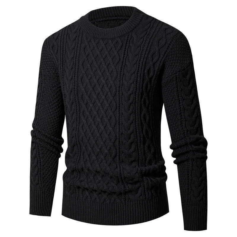 Herren Grobstrickpullover mit modischem Zopfmuster Aliams