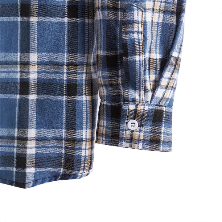 Herren Flanellhemd mit integrierter Kapuze Aliams