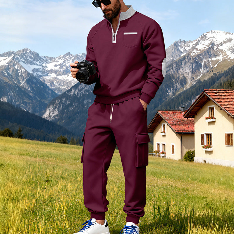 Herren Sportliches Hoodie-Set mit praktischer Taschenlösung Aliams