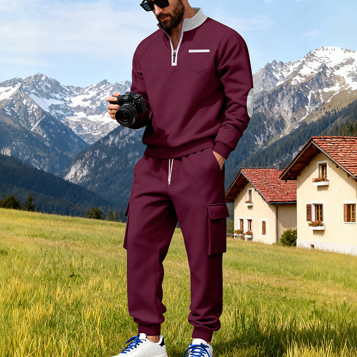 Herren Sportliches Hoodie-Set mit praktischer Taschenlösung Aliams