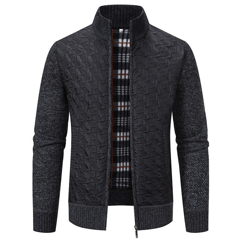 Herren Übergangsjacke mit hohen Kragen und gesteppter Innenseite Aliams
