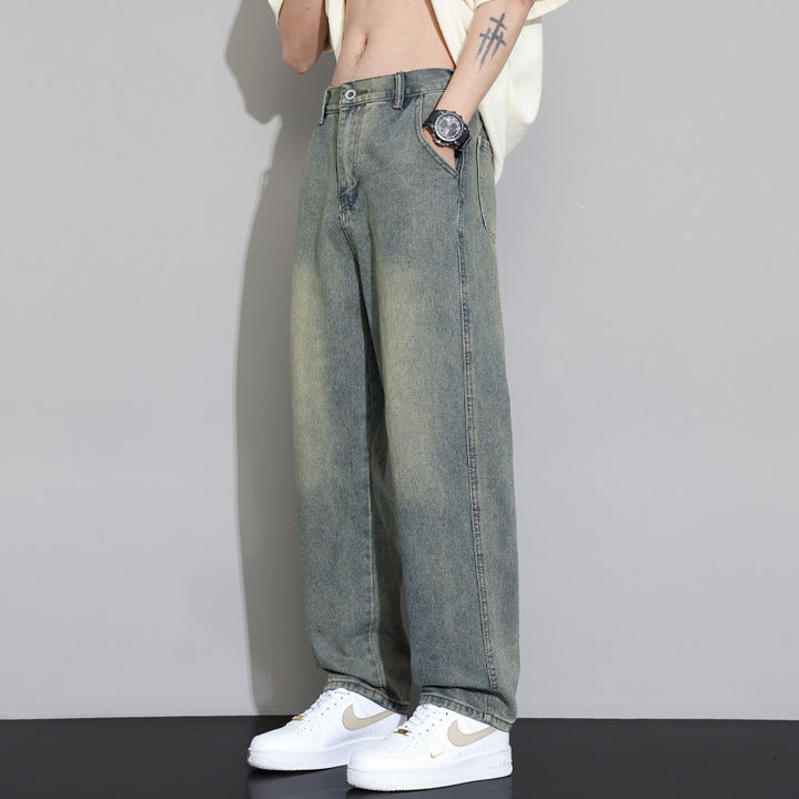 Herren lässige weite Jeanshose Aliams