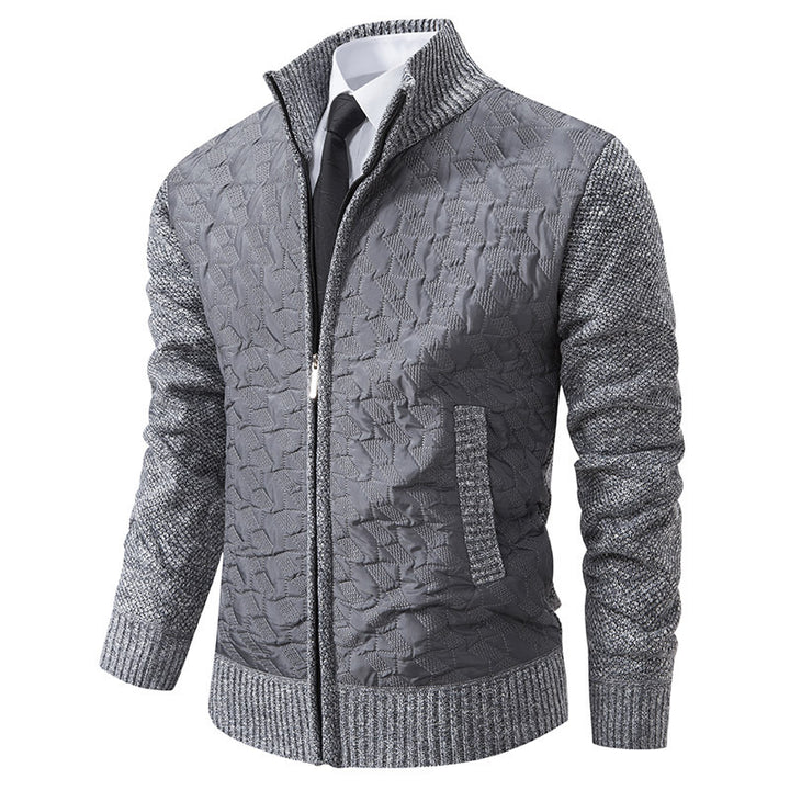 Herren stylische Strickjacke mit Steppdesign Aliams