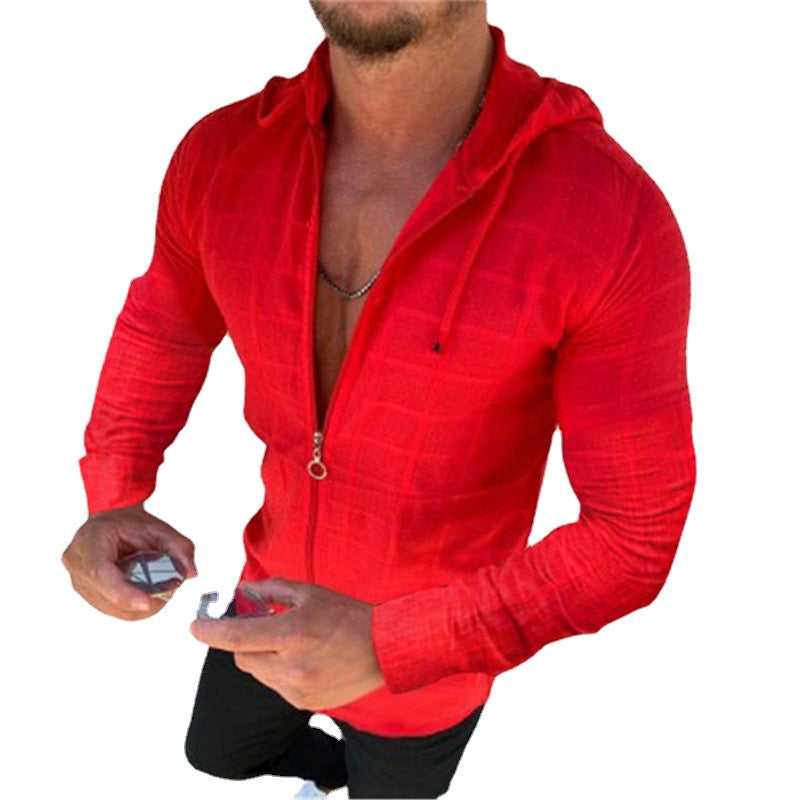 Herren Kapuzenoberteil mit innovativem Reißverschluss und stylischem Design Aliams