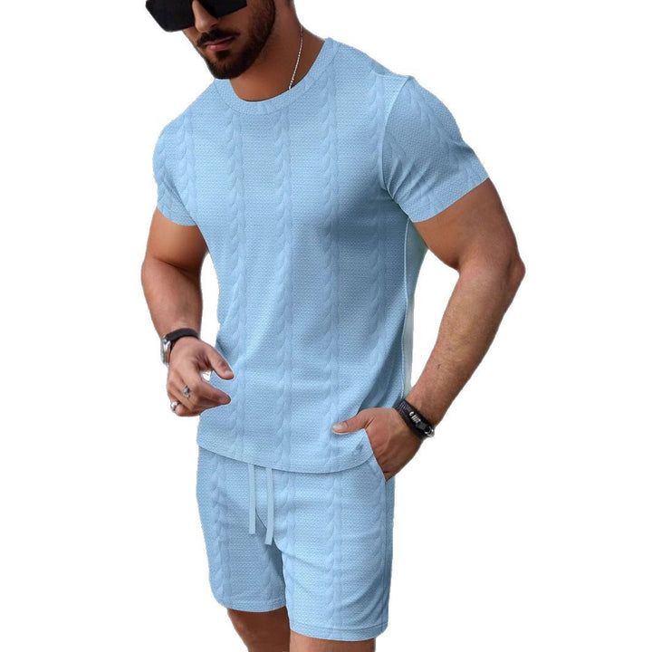 Herren Sportliches Kurzarmset mit strukturierter Oberfläche Aliams