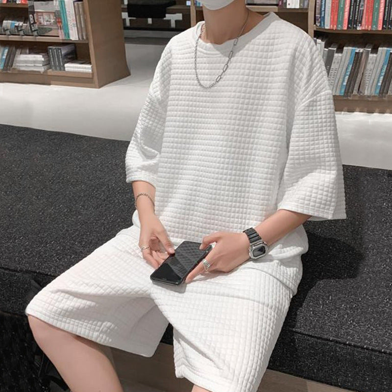 Herren Freizeitsport Set aus locker sitzendem Oberteil mit atmungsaktiven Shorts Aliams