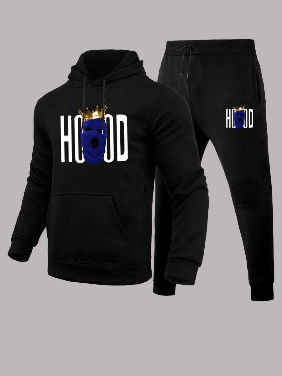 Herren Hoodie und Jogginghose Set mit auffälligem Grafikdesign Aliams