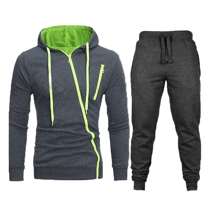 Herren Sportliches Freizeit-Set mit modernem Reißverschluss und praktischen Taschen Aliams