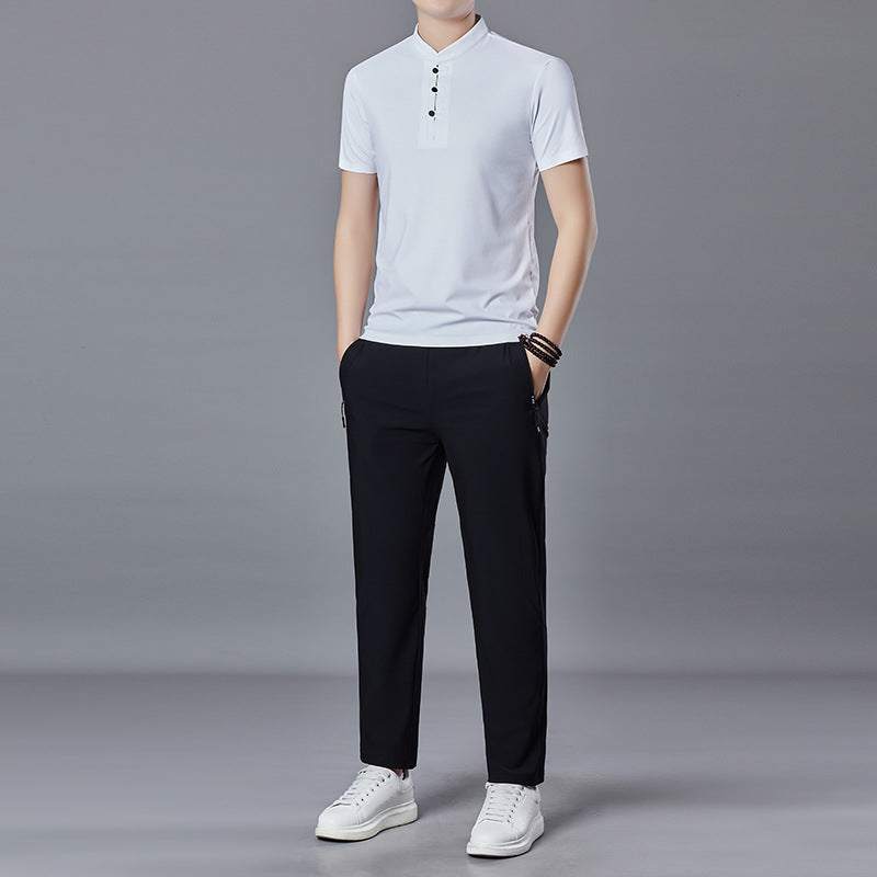 Herren sportliches Poloshirt mit Knopfleiste und modernen Akzenten Aliams