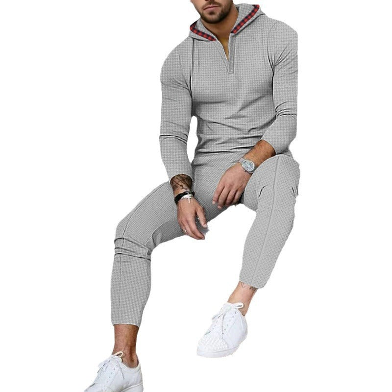 Herren Sportlicher Freizeitanzug mit modernem Kragen und praktischen Taschen Aliams