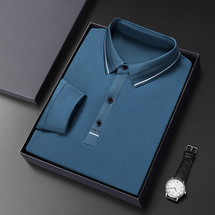 Herren elegantes Poloshirt mit strukturiertem Kragen und stilvollen Akzenten Aliams