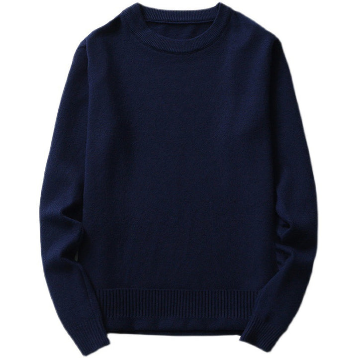 Herren fein gestrickter Pullover aus hochwertiger Baumwolle mit Rundhalsausschnitt Aliams