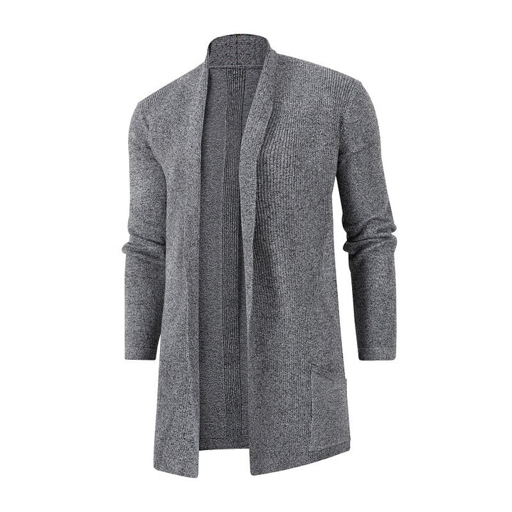 Herren Strickjacke mit offenem Design und minimalistischen Taschen Aliams