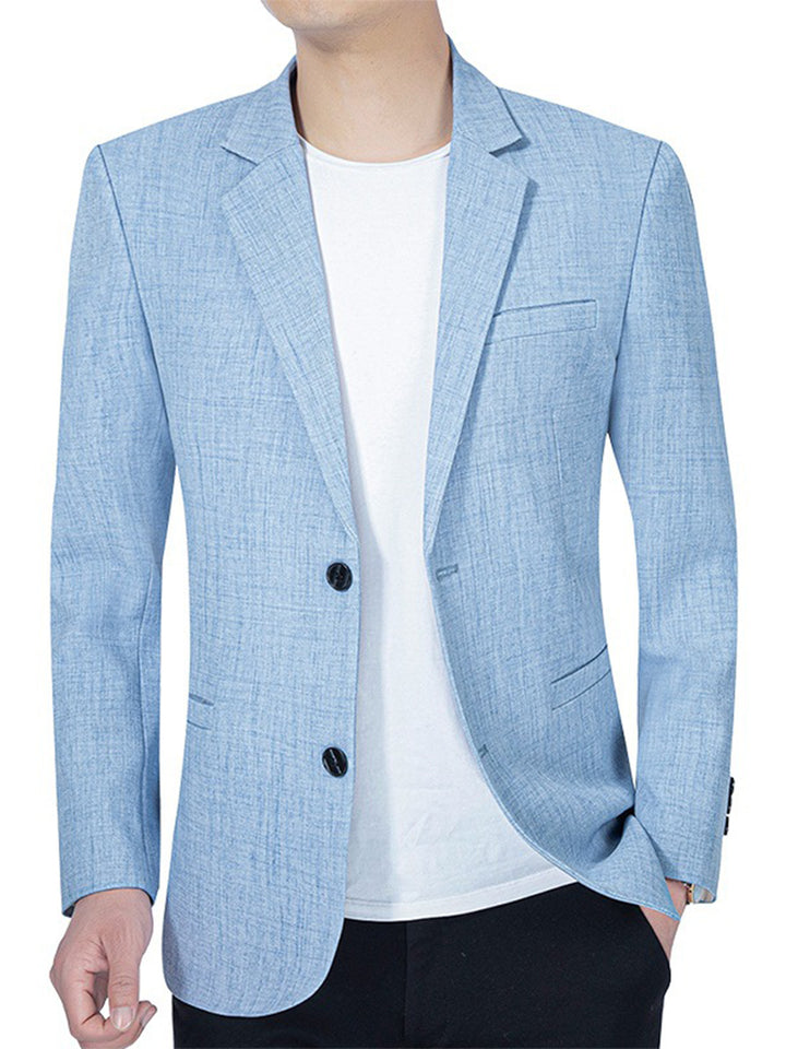 Herren eleganter Freizeit-Blazer mit komfortablem Schnitt und feiner Struktur Aliams