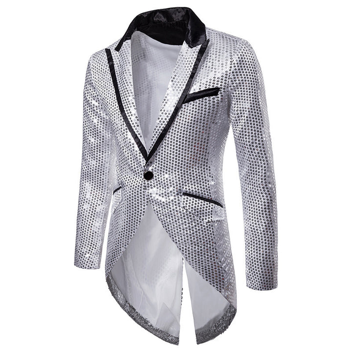 Herren eleganter glamouröser Blazer mit Pailletten Aliams