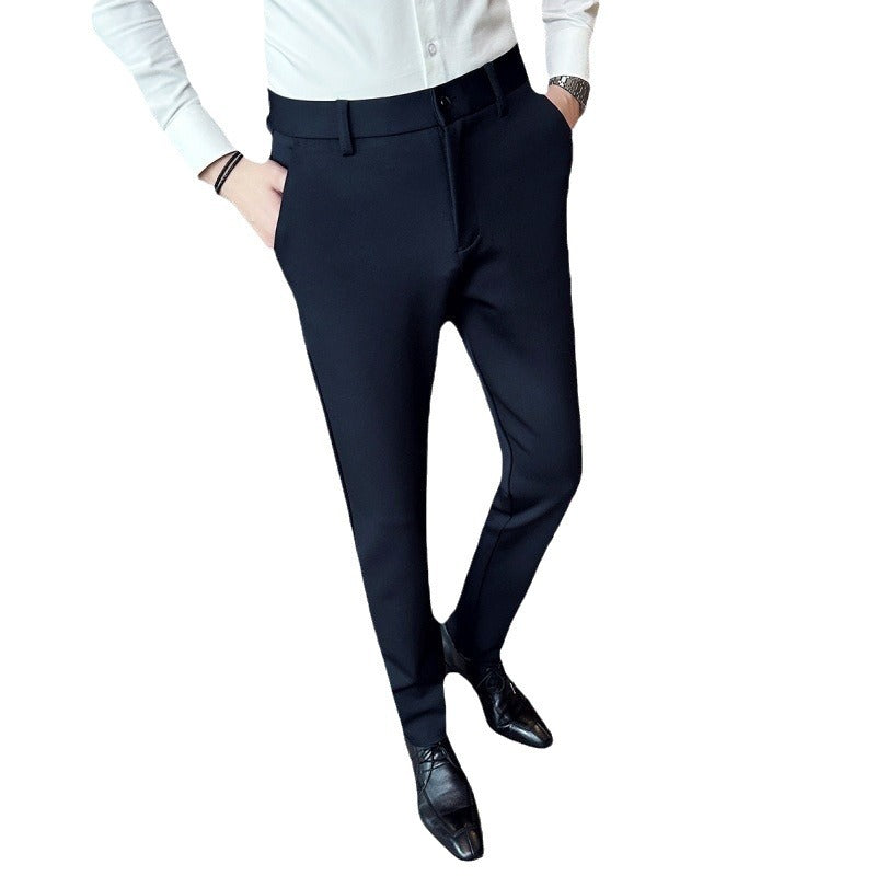 Herren elegante Anzughose aus leichtemStretchmaterial mit seitlichen Taschen Aliams