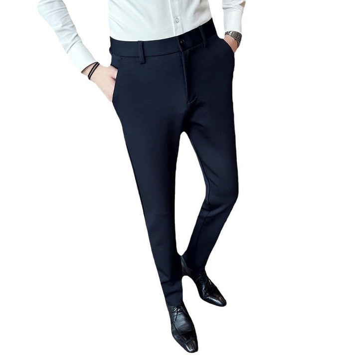 Herren elegante Anzughose aus leichtemStretchmaterial mit seitlichen Taschen Aliams