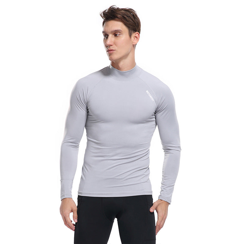 Herren Funktionales Langarmshirt mit hohem Kragen Aliams