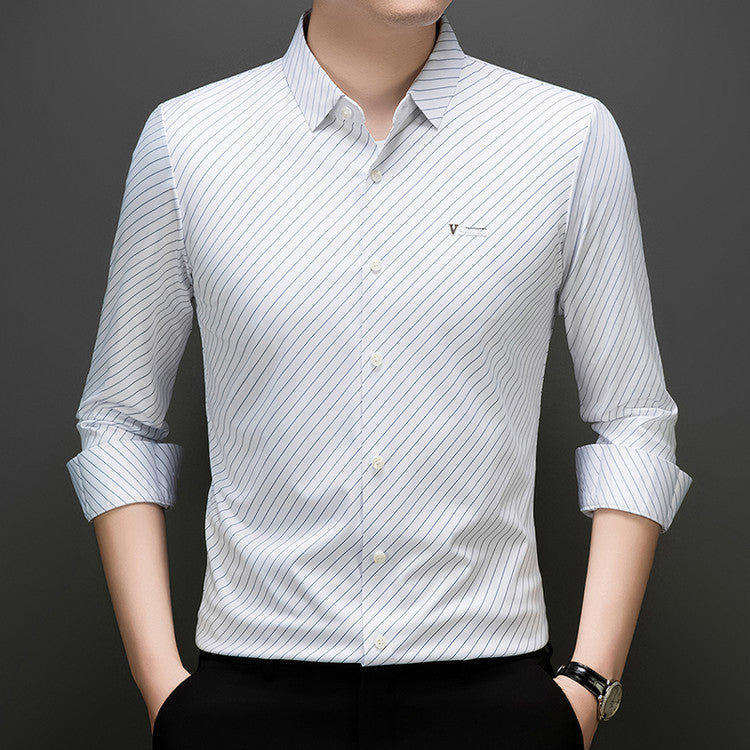 Herren klassisches Streifenhemd Aliams