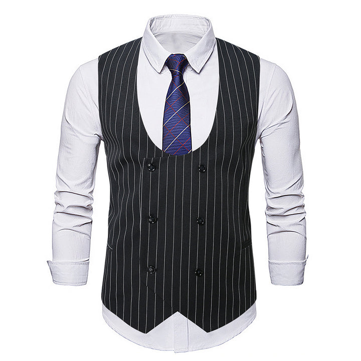 Herren elegante Weste mit gestreiftem Design Aliams