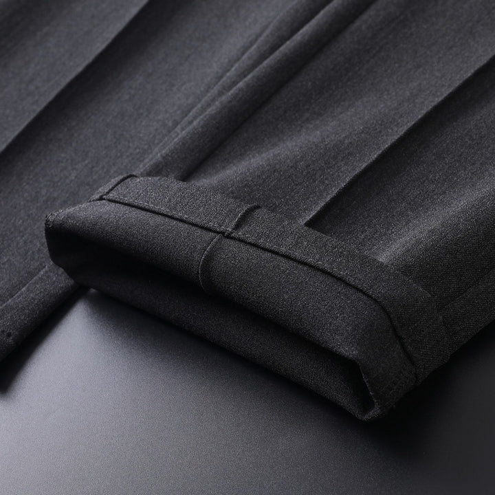 Herren elegante Anzughose mit schmalem Schnitt und seitlichen Taschen Aliams