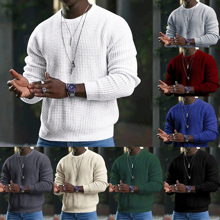 Herren modischer Strickpullover mit strukturierter Oberfläche und bequemem Schnitt Aliams