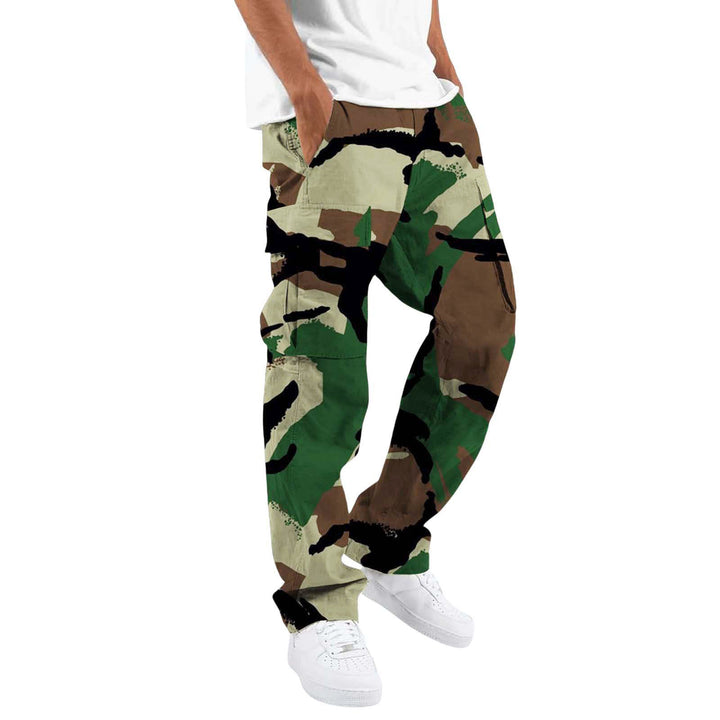 Herren Camouflage Cargo-Hose mit praktischen Seitentaschen Aliams