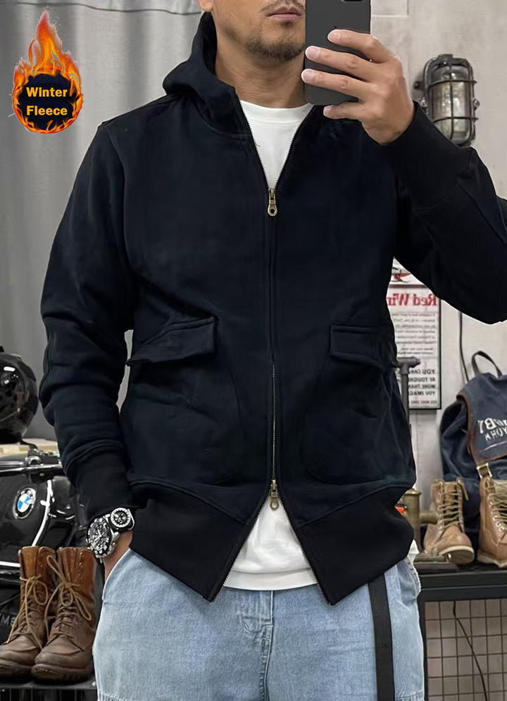 Herren warme Fleecejacke mit praktischen Taschen und modernem Schnitt Aliams