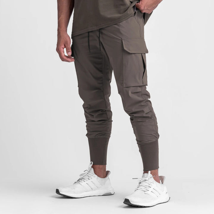 Herren stylische Cargo-Jogginghose mit elastischen Bündchen Aliams