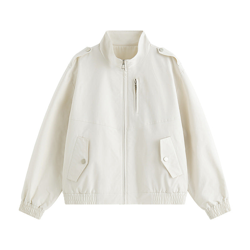 Herren praktische Freizeitjacke mit hohem Kragen und seitlichen Eingrifftaschen Aliams