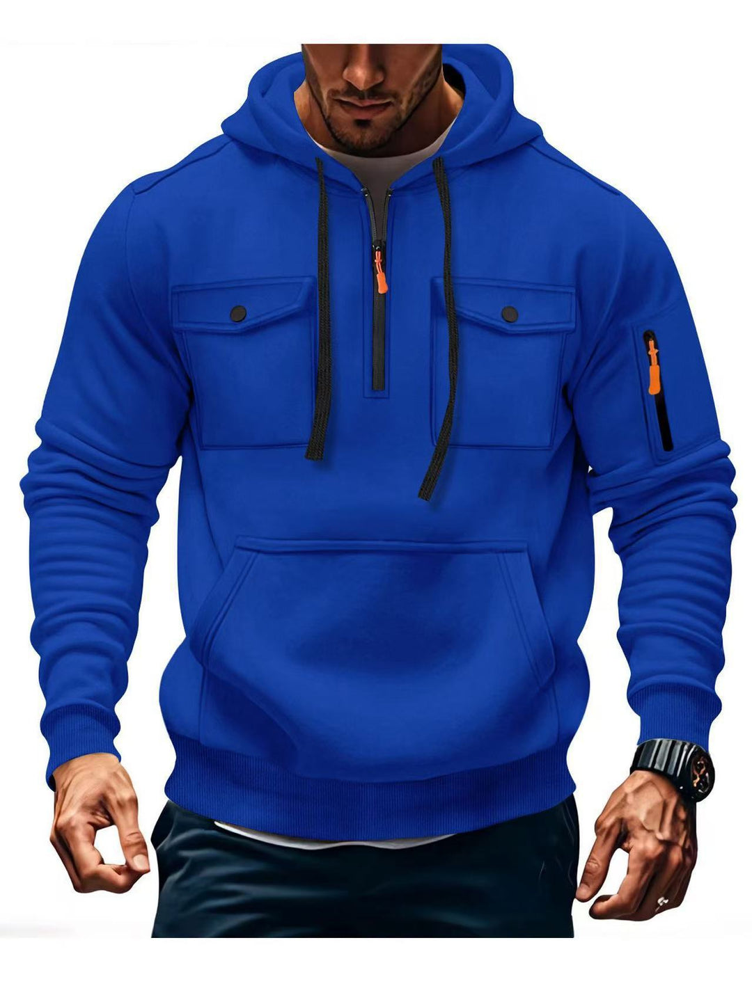 Herren Funktions Hoodie mit praktischen Taschen Aliams