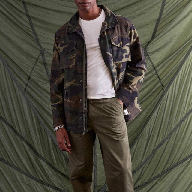 Herren praktische Utility-Jacke mit mehreren Taschen Aliams