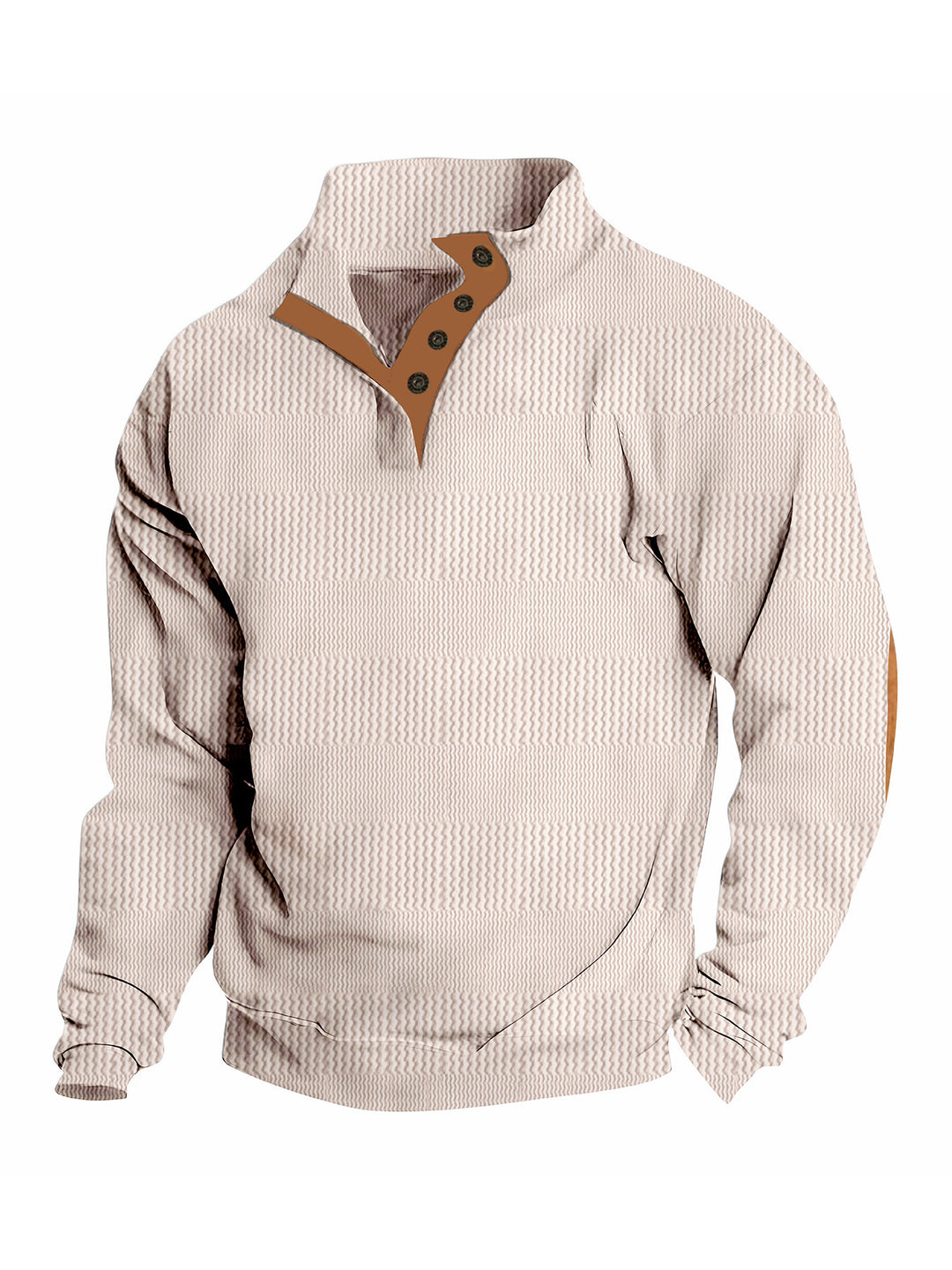 Herren Stehkragen-Pullover mit strukturiertem Design Aliams