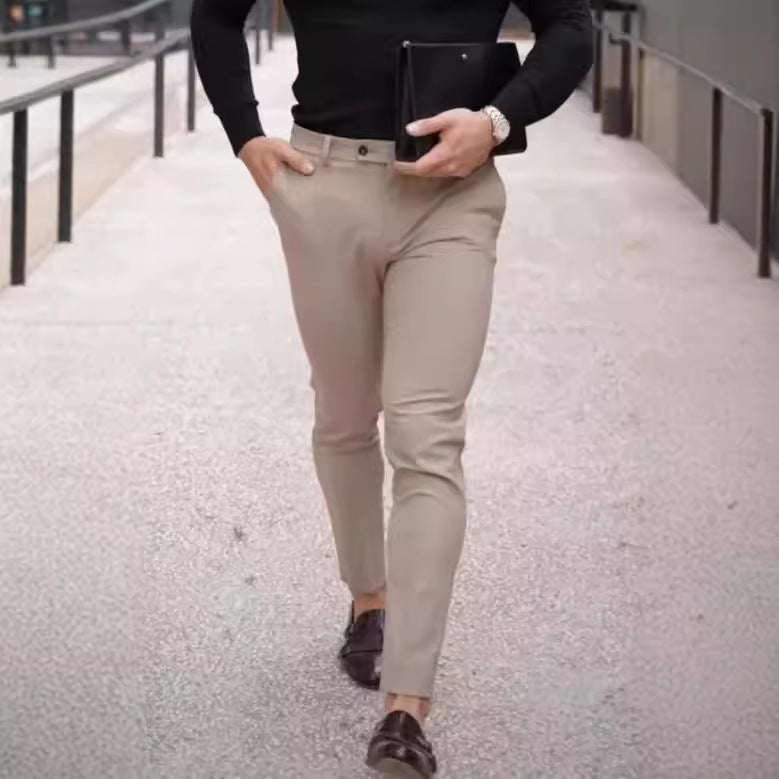 Herren Elegante Anzughose mit schmalem Schnitt und komfortablem Tragegefühl Aliams