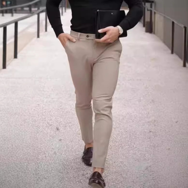 Herren Elegante Anzughose mit schmalem Schnitt und komfortablem Tragegefühl Aliams