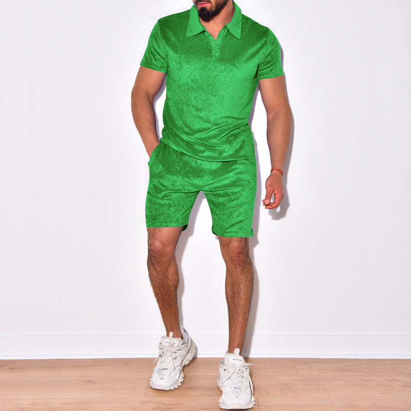 Herren Poloshirt und kurze Hose Set aus weichem Material Aliams