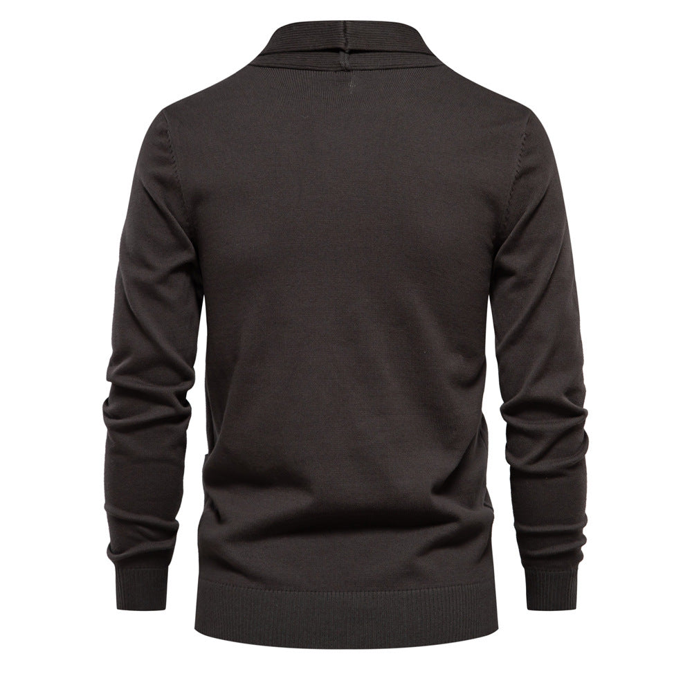Herren Strickjacke mit offenem Schnitt und praktischen Taschen Aliams