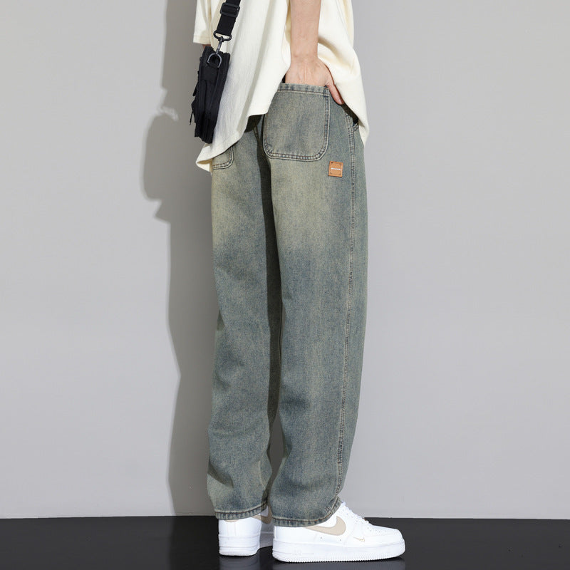 Herren lässige weite Jeanshose Aliams