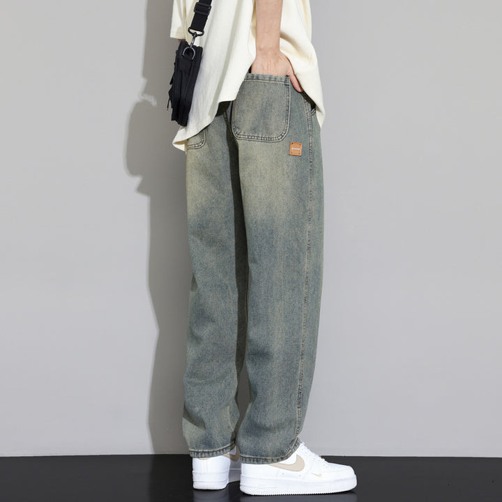 Herren lässige weite Jeanshose Aliams